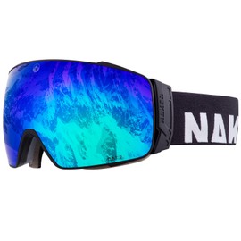 NAKED Optics The STORM Ski Goggles Men, Ski Goggles Women, Snowboard Goggles, Ski Goggles with Interchangeable Lenses (STORM OTG Black)
