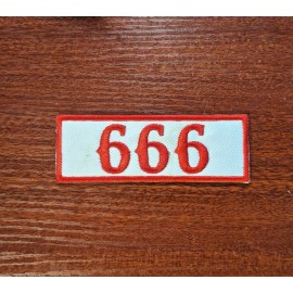 Unbranded 666 Patch Number of the Beast Antichrist Goth Embroidery Iron On Arch 1.5x4"