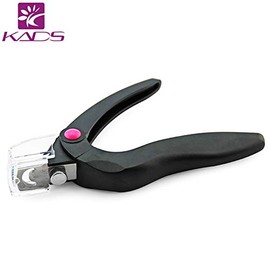 KADS 1PCS Black Acrylic Nail Clippers Professional False Nail Cutter Nail Tip Cutter Acrylic UV Gel Fake Nail Tips Clipper Trimmer Manicure Tool (Black)