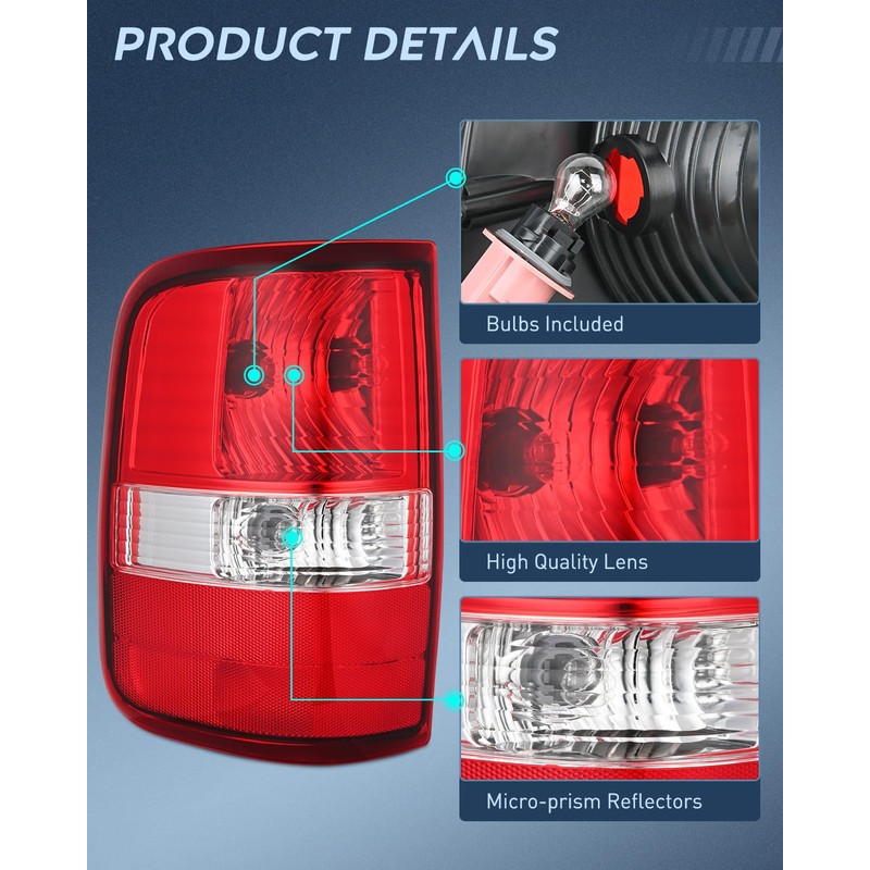 Nilight Taillight Assembly Compatible with 2004 2005 2006 2007 2008