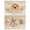 KATOMOKU muku mini clock km-26 round black wood beach