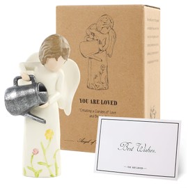 JINGIHE Garden Gifts for Women, Watering Angels of the Garden, Growing Hope and Love, Hand Painted Angel Figurine, Celebrating Friendships & Green Thumbs