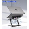YTech Laptop Stand,with 360°Rotating Base,External Cooling Fan,Adjustable RGB Lighting,Ergonomic Foldable