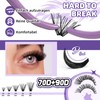 B&Qaugen 280 Pieces Eyelash Extensions Set, 70D + 90D DIY