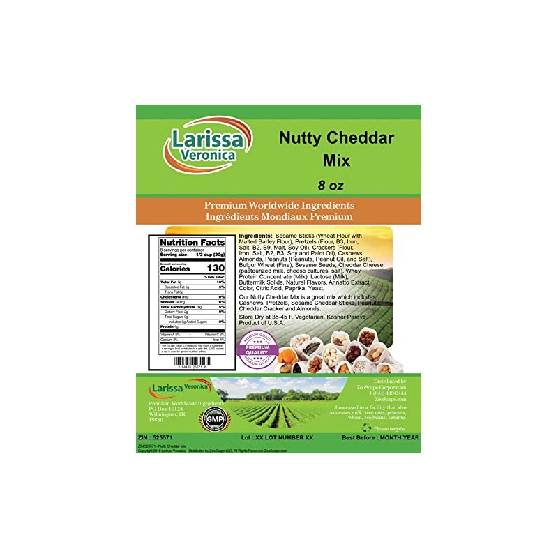 Nutty Cheddar Mix (8 oz, ZIN: 525571) - 3 Pack