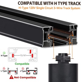Track Lighting 10W Stepless Dimmable Heads, Stepless Adjustable 2700-6500k Flicker Free CRI90+ H Track Lighting Ceiling Fixtures for Accent Task Wall Art Exhibition - 8 Pack