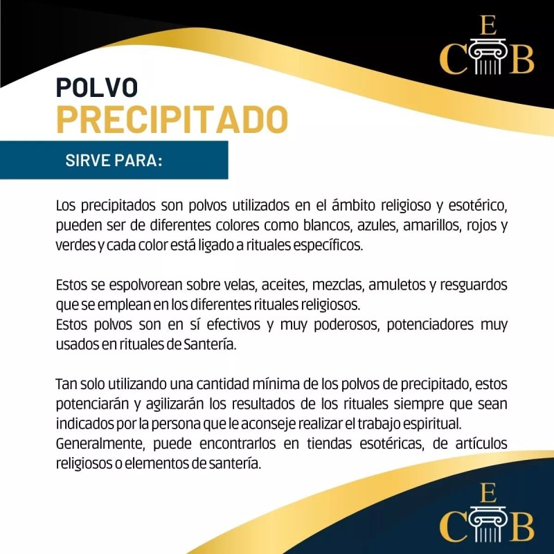 Polvo Esotérico Para Santería (precipitado)