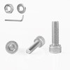 GOHODOMINO M6×35mm Socket Head Cap Screws, Nuts, Flat Washers, 20Pcs,