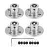 4Pcs 6mm Flange Coupling Connector, Rigid Guide Model Coupler Accessory,