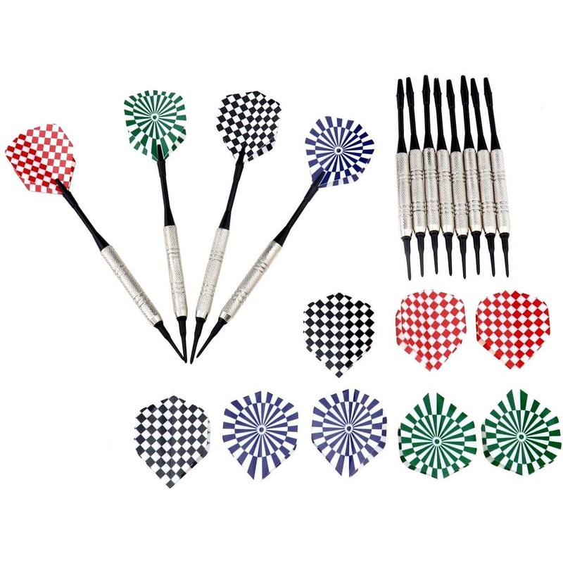F Season Pack of 12 Plastic Tip Dart Flights, 100