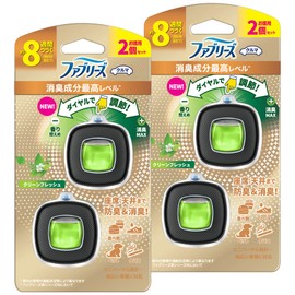 Febreze Air Freshener for Cars, Easy Clip Deodorizing Ingredients, Highest Level of Deodorizing Ingredients, Clean Fresh 0.8 fl oz (2.5 ml) x 4 Packs