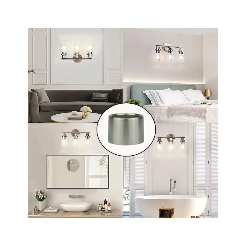 WOYTTSYSM 2Pcs Light Socket Shade Ring,Medium-Base Ceramic Sockets,Lock E26 E27