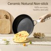 MsMk 12 Inch Nonstick Frying Pan with Lid, Titanium and