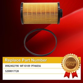 8982402790 Fuel Filter Replace WF10109 PF46056 5200017728 Compatible with Isuzu 4LE2T 4LE2X Engines(Pack of 2)