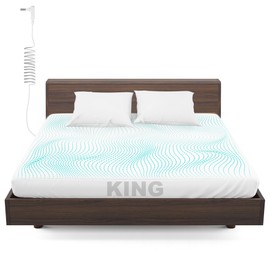 Grounding Fitted Sheets - King Size (76" x 80" x 13") Conductive Sheets Cover for Bed 95% Organic Cotton + 5% Silver Fiber-XL Bedsheets - with Cord for Earthing Connected (White, King)