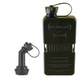 FuelFriend® -Plus Extra Strong Pure Black Max. 1.5 Litres – Small Petrol Can Mini Reserve Canister + Filling Tube Lockable
