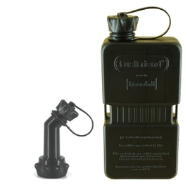 FuelFriend® -Plus Extra Strong Pure Black Max. 1.5 Litres – Small Petrol Can Mini Reserve Canister + Filling Tube Lockable