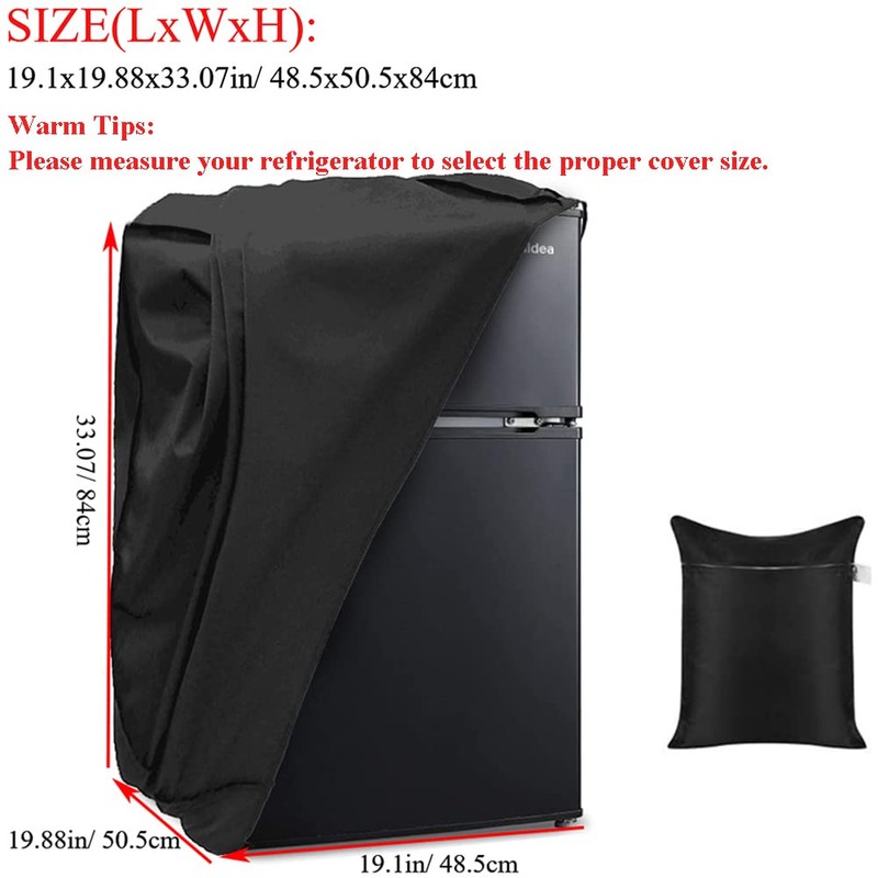 Skyour Compact Refrigerator Cover Waterproof Dustproof Mini Fridge Freezer Cover