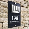 Custom Signs Solar Illuminated Modern Anthracite House Number Sign 24cm