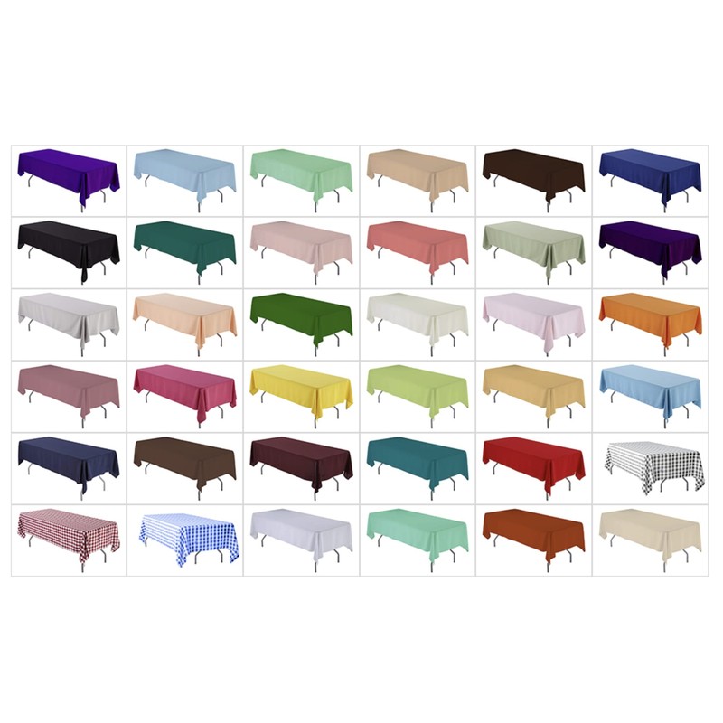 AK TRADING CO. 60 x 102-Inch Rectangular Polyester Tablecloth -