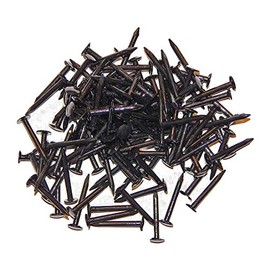 60 pieces steel picture nails, oiled, dimensions: 2.5 x 25 mm, material: hardened iron, blued, steel nail