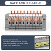 DIYCUT Pack of 10 DIN Rail Terminal Blocks, Grey DIN