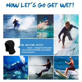 YJZQ Neoprene Wetsuit Hood Scuba Diving Hood Cap Swim Cap Stretchy Water Snorkeling Hood Hat Kayaking Paddle Sailing Surf Water Sports Vented Hood for Men Women
