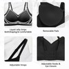 WOWENY Wireless Push Up Bras for Women Comfortable Ribbed Seamless
