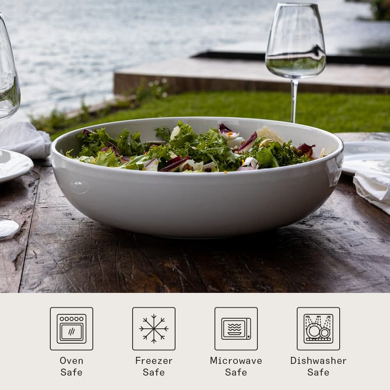 Made In Cookware - Serving Bowl - White With Navy