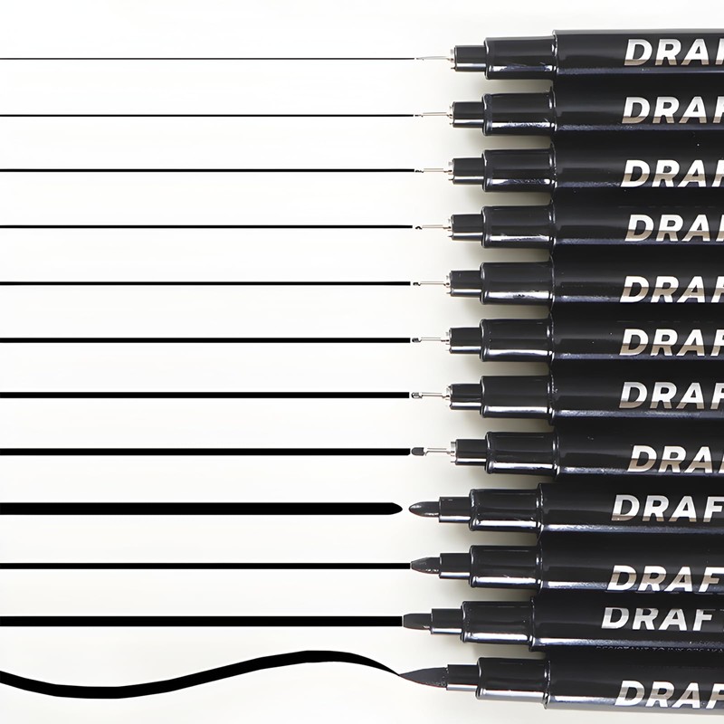 Calligraphy Pens, 12pcs Calligraphy Set For Beginners, Black Drawing Pen,