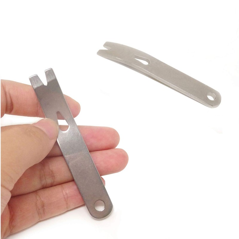 Honbay 2PCS Stainless Steel Mini Multi-function Pocket Pry Bars Crowbars