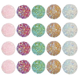 ECSiNG Pack of 80 1.2 x 1 cm Colourful Drawing Pins with Diamonds Decorative Coloured Drawing Pins with Diamonds for Pin Board Decoration and for Attaching Notes