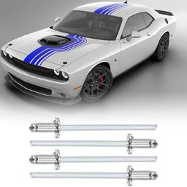 GTPARTES Nos Dash Rosette Rivets Stainless Steel Fit For Mopar Ford Amc Vin Door Tag 4pcs