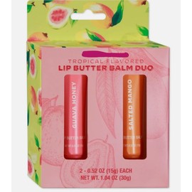Trader Jo Tropical Flavored Lip Butter Balm Duo Joes Gift Set Mango Guava