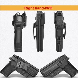 Versatile M&P 380 Shield EZ Holster Gun Holster for Smith & Wesson M&P 380 Shield EZ Pistol, IWB KYDEX Holster for Concealed Carry and Outdoor Activities (Black, Right Hand Draw (IWB))