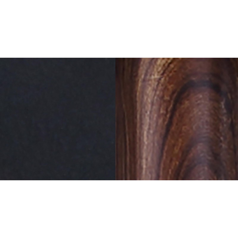 Canarm Riva 3-Light Dual-Mount Chandelier, Black and Wood Finish with