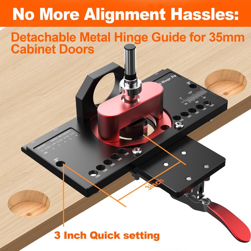 M-T Concealed Hinge Jig, 35mm Metal Cabinet door Hinge Hole