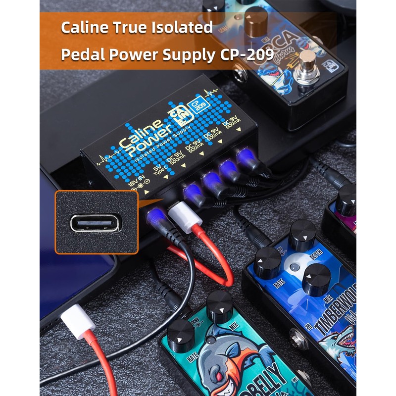 Caline Guitar Pedal Power Supply,9V 500ma Pedal Board Power Supply,