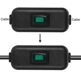 Jtron Green LED Light On/Off Bedroom 2 Pole 3rd Poles With LED Earth 250V 6A 3P Rocker Toggle Switch Feed-Through Switch