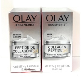 Olay Lot of 2 - OLAY REGENERIST COLLAGEN PEPTIDE 24 HYDRATING MOISTURIZER 0.5 oz