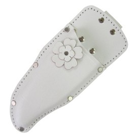 KOZUCHI(コヅチ) Flowery(フローリー) 剪定鋏革ケース 花付 大 白 LST-13