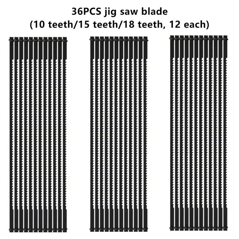 ‍ 36Pcs 5 Inch Scroll Saw Blades Carbon Steel Pinned