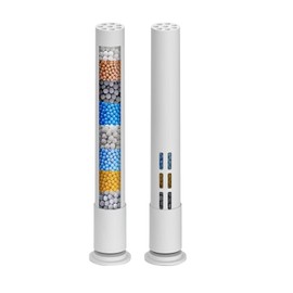 Fyhib Replacement Shower Filter for Handheld Shower Heads (CX-001.CX-002), Multi-Stage Filter for Hard Water to Remove Chlorine - Reduces Dry, Itchy Skin, (White - 2 Pieces)