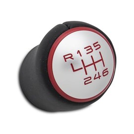 Modern Billet GT350 Style Shift Knob; Direct Fit; Red Compatible with 15-22 Mustang GT, EcoBoost, V6