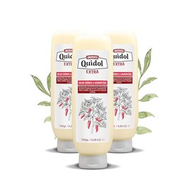 Quidol Extra – Paquete de 3 · Crema Tópica con Capsaicina, GABA y MSM · Fórmula de Bienestar Natural para la Piel