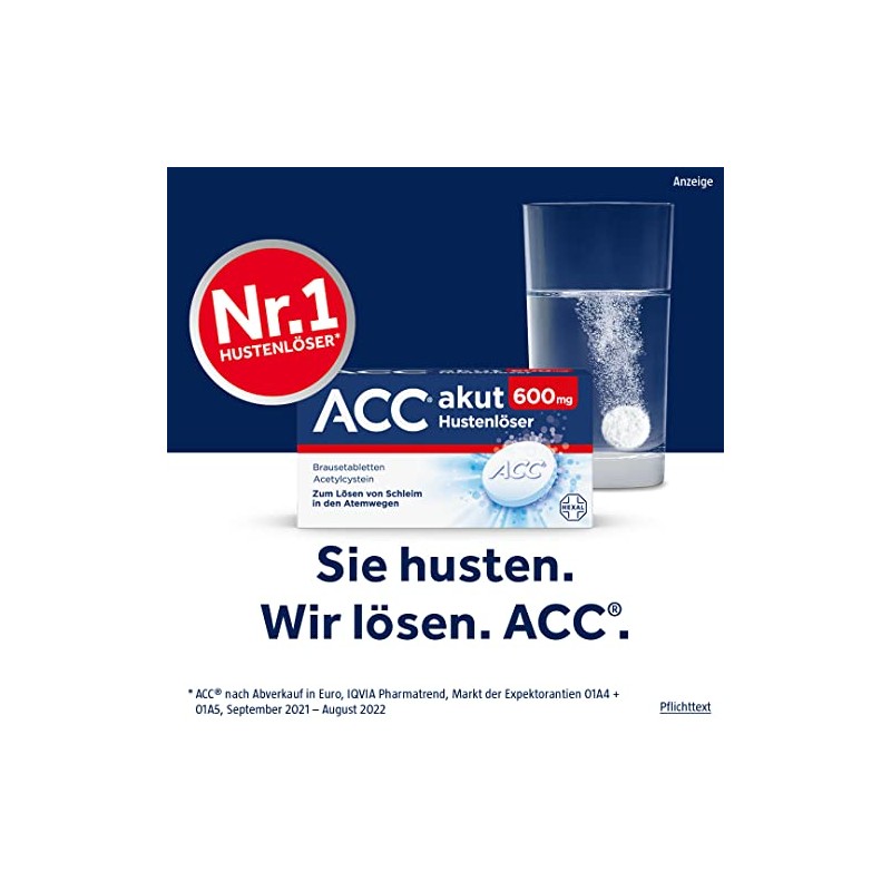 ACC Acute 600 mg, 3 x 20 pieces, cough remover