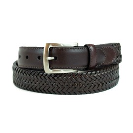 Dockers Men's Leather Braided Casual and Dress Belt,Brown,42