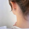 HESSION 4 PCS 925 Silver Earring Backs Replacements 18K White