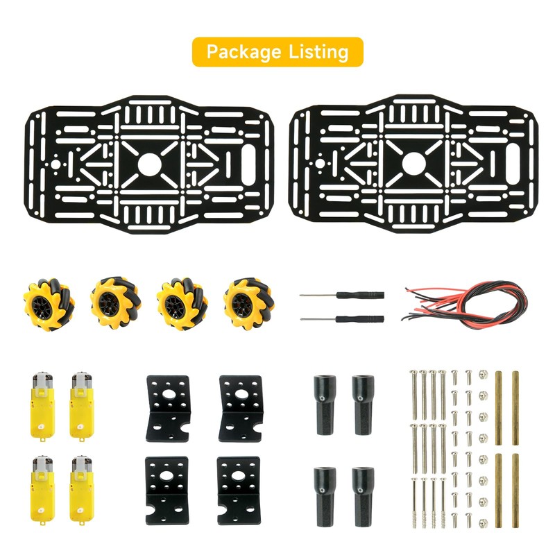XiaoR GEEK Mechanam Robot Chassis Kit: 360° All Directional Movable