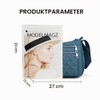 YUESITE Women's Small Shoulder Bag with Multiple Pockets, Dark Blue